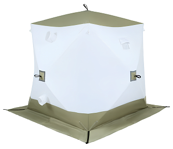 Палатка зимняя куб СЛЕДОПЫТ Premium 1,8х1,8 м, 3-х местная, 3 слоя TW-13